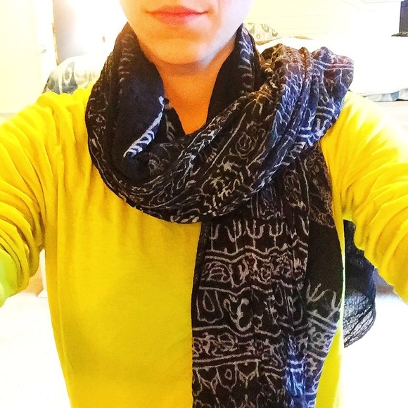 hand made Accessories - Tribal Scarf World Market black dye cheese cloth